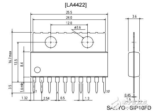 LA4422 5.8W typ AF Power Amplifier