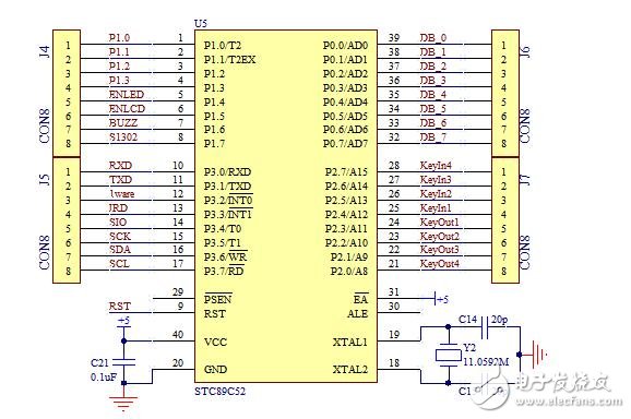 单片机RS485通信接口、原理图、控制线