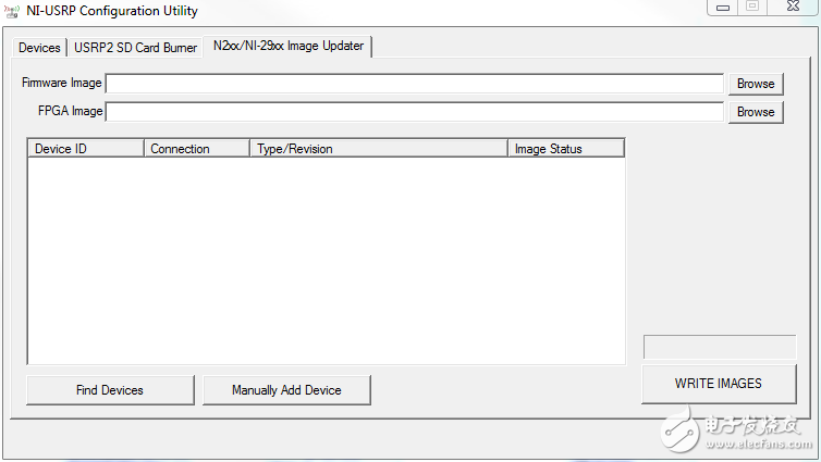 图2  NI-USRP Configuration Utility – N2xx/NI-29xx Image Updater