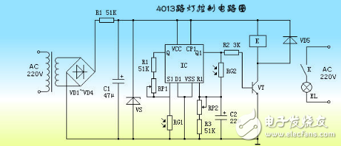 CD4013集成电路信号传送特性及应用电路（多地控制灯开关）