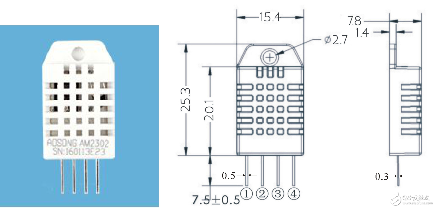 DHT22+数字温湿度传感器+AM2302+温湿度模块+取代SHT11+SHT15