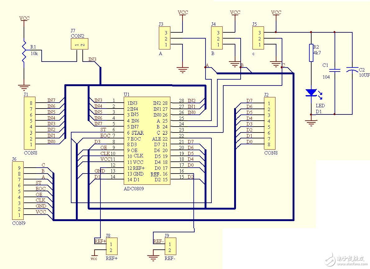 基于FPGA的ADC0809控制电路