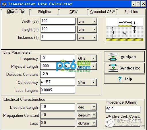 PCB线宽计算软件（transmission line calculator）免费下载