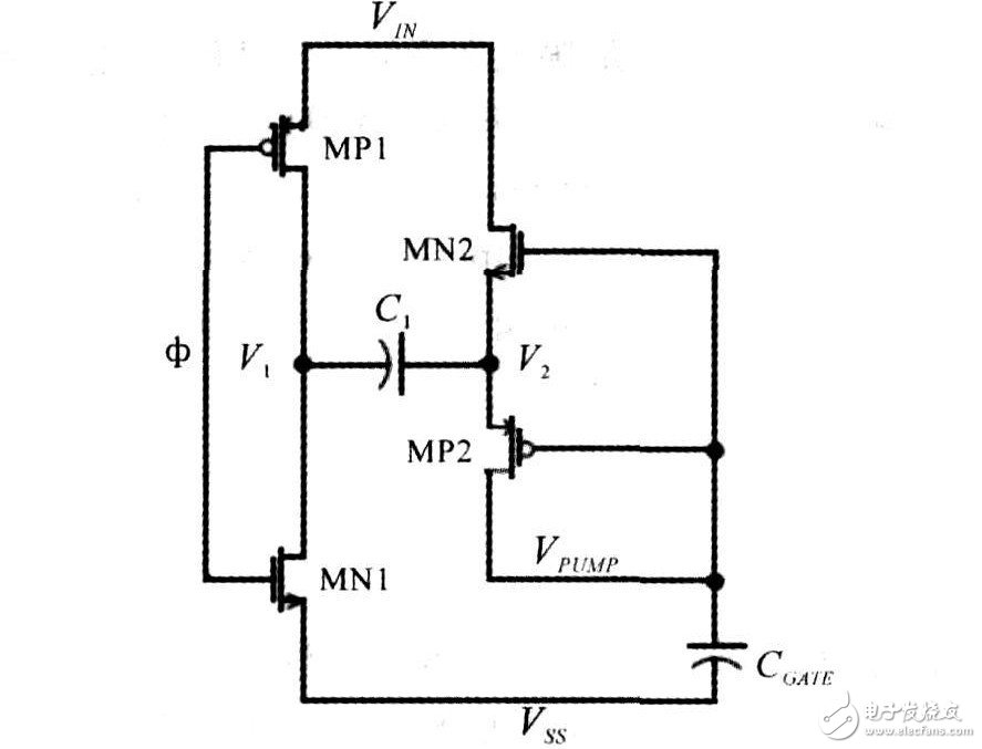 图2 自举电荷泵原理图