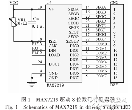 基于MAX7219的数码管显示电路的设计