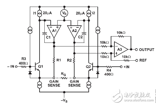 AD620的工作原理（含AD620引脚图及功能_电气特性及应用电路）