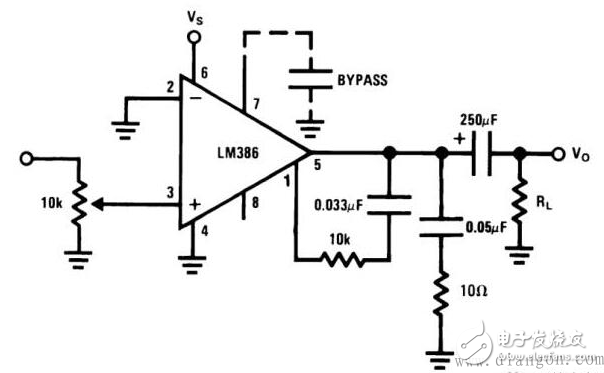 音频功率放大器LM386引脚图及功能_工作原理_电气参数及应用电路图