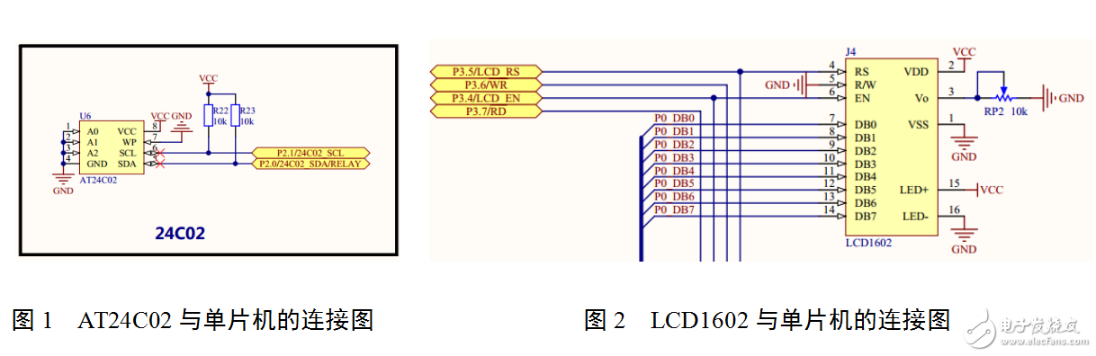 I2C总线EEPROM AT24C02与LCD1602的液晶屏显示方案含源代码程序