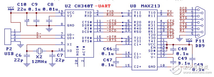 usb转ttl电路图大全（RS232/串口/CH340T/PL2303）