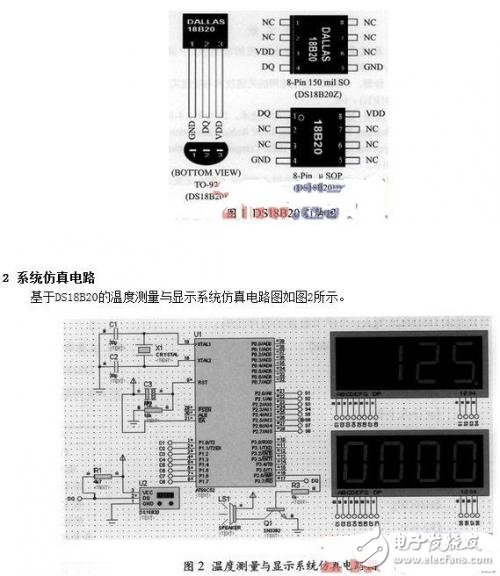 温度测量和显示系统设计方案：基于DS18B20和AT89C52 
