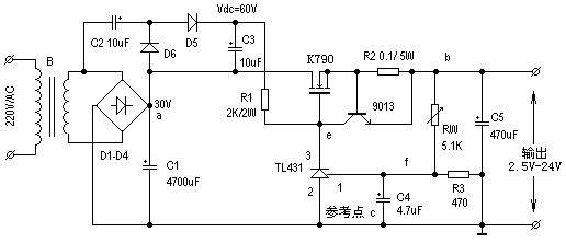 TL431高精度可调稳压电源