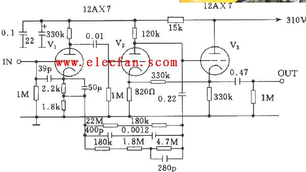 Mamn C22<b>电子管</b>均衡<b>放大器</b><b>电路图</b>