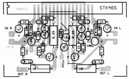 STK465<b>组成</b>的2x30W(<b>立体声</b>)<b>放大器</b>及<b>电路</b>  (Am