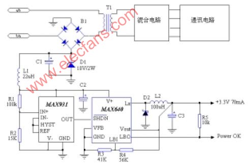 采用MAX931电压监视芯片构成软启动电路