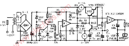 0-12V可调<b>直流</b><b>稳压电源</b><b>电路图</b>