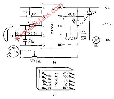 SO2型<b>热</b><b>释</b><b>红外</b>线传感器自动灯<b>电路图</b>