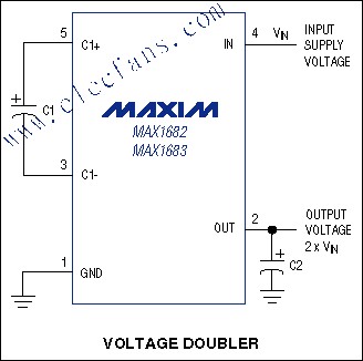 MAX1682, MAX1683 单片电压<b>倍增器</b>