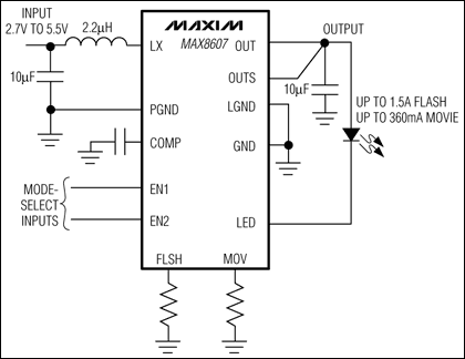 MAX8607:典型工作电路
