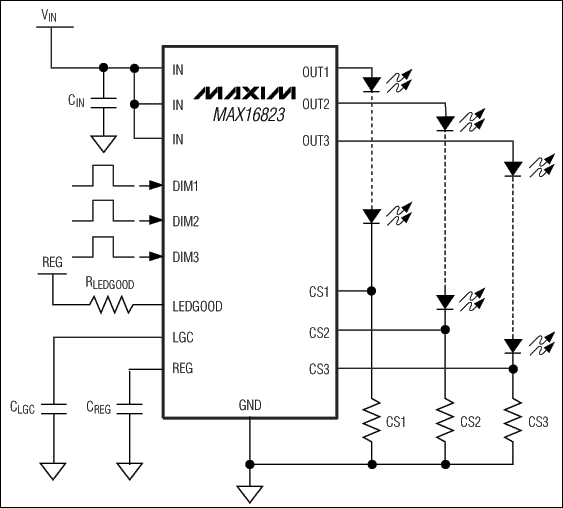 MAX16823:典型工作电路