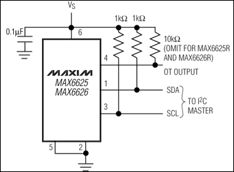 MAX6625,MAX6626:典型工作电路