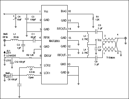 图3. MAX2683应用电路原理图