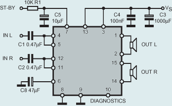TDA7375典型应用电路