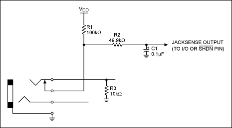Figure 1. Jack-sensing circuit.