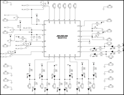 Figure 1. The MAX7312EV kit schematic, one of two schematics.