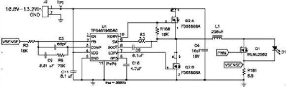 图9 Q1 用于PWM LED电流