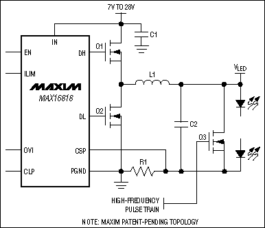 MAX16818:典型工作电路