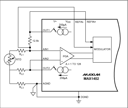 Figure 15. 3-Wire RTD application.