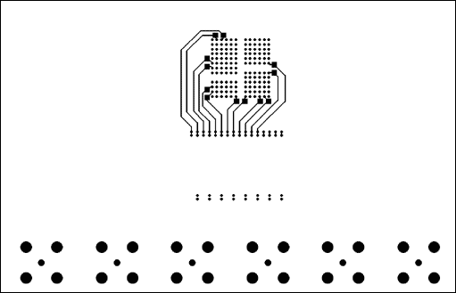 Figure 3-4. DS3153 triple-port, T3/E3 LIU layout—bottom conducting layer.