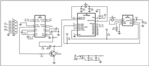 Figure 2. Schematic drawing of the DS1307 circuit used with a PIC microcontroller.