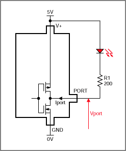Figure 1. Standard LED connection.