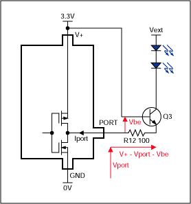 Figure 8. Active-low, constant current sink LED drive.