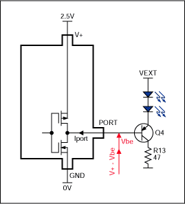 Figure 9. Active-high, constant current sink LED drive.