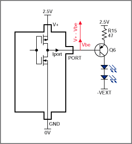 Figure 11. Active-low, constant current source LED drive.