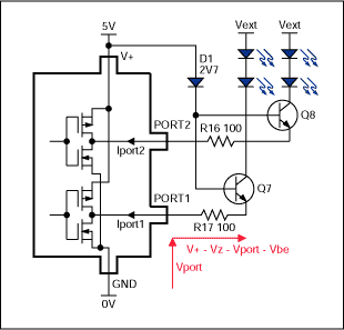 Figure 12. Using a zener diode to minimize driver headroom.