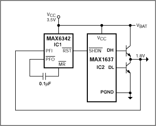 Figure 1. The circuit adds auto-retry capability to IC2, thereby enhancing its usefulness for telecom and other applications.