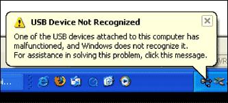 图5. Windows XP提示消息