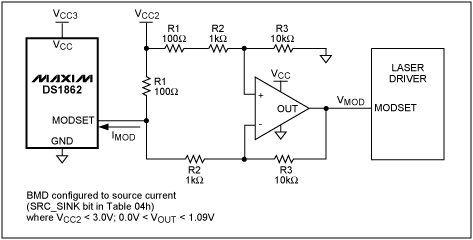 图2. MODSET电流-电压转换电路
