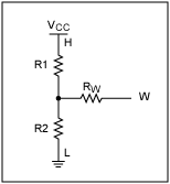 Figure 1. Resistor branches in voltage divider mode.