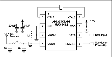 Figure 1. MAX1472 application circuit.