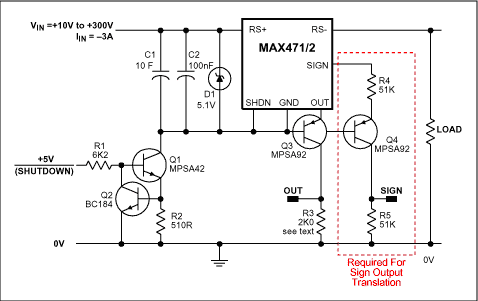 Figure 1. High voltage MAX471/2.
