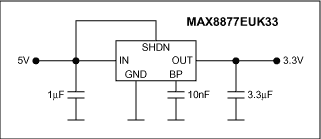 Figure 1. +5V USB power supply with +3.3V output.