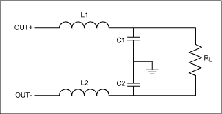 Figure 6. A balanced, 2-pole, lowpass Butterworth filter is ideal for most Class D applications.