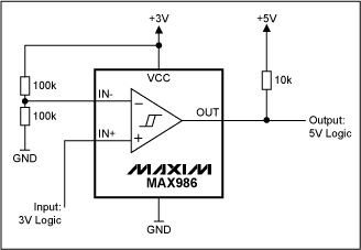 图4. 3V至5V电平转换器
