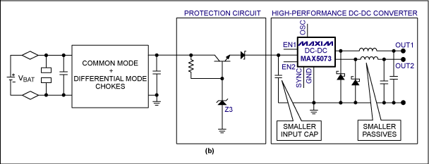 图5b. 输入限幅电路(保护电路)采用了一个NPN晶体管。
