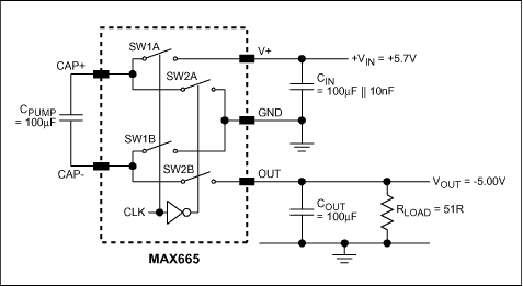Figure 3. This charge-pump inverter circuit is used for measurements.