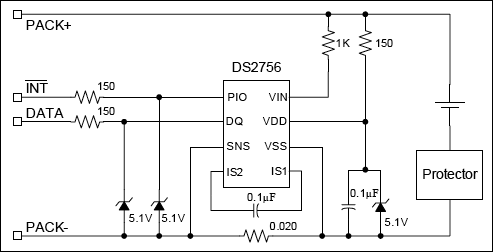 DS2756：典型工作电路